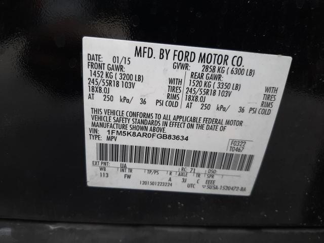 Photo 9 VIN: 1FM5K8AR0FGB83634 - FORD EXPLORER P 