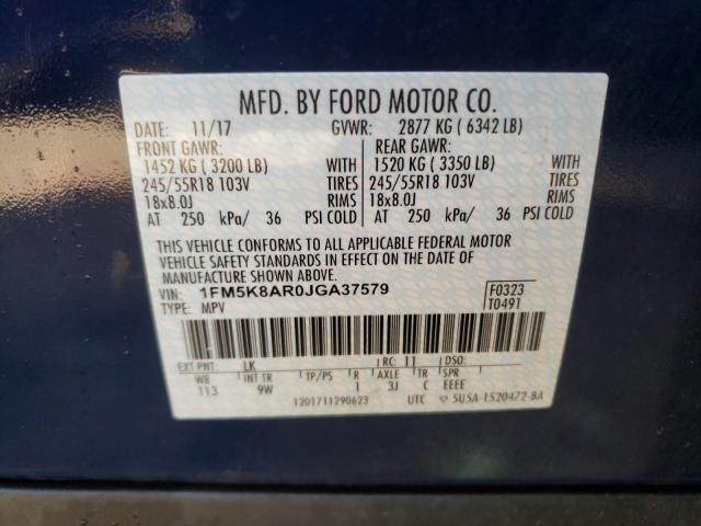 Photo 9 VIN: 1FM5K8AR0JGA37579 - FORD EXPLORER P 