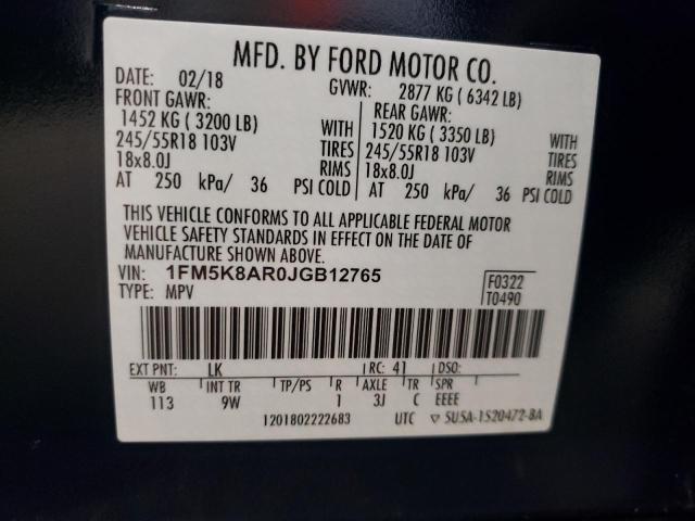 Photo 9 VIN: 1FM5K8AR0JGB12765 - FORD EXPLORER P 