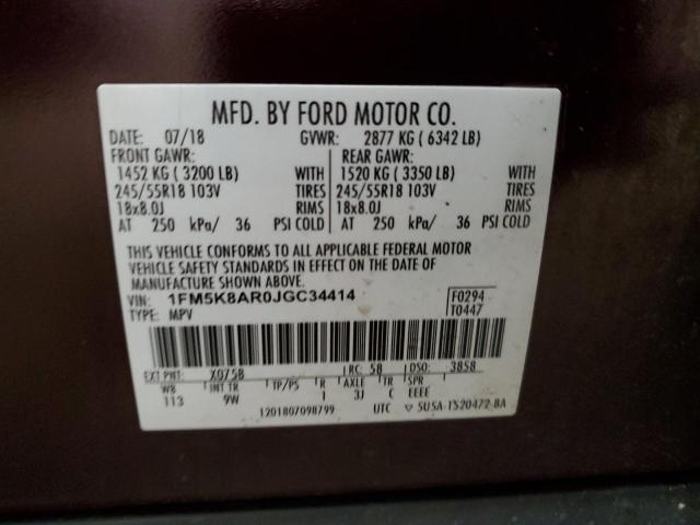 Photo 13 VIN: 1FM5K8AR0JGC34414 - FORD EXPLORER P 