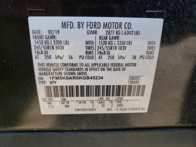 Photo 12 VIN: 1FM5K8AR0KGB45234 - FORD EXPLORER P 