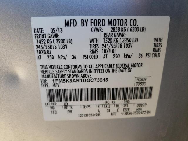 Photo 9 VIN: 1FM5K8AR1DGC73615 - FORD EXPLORER P 