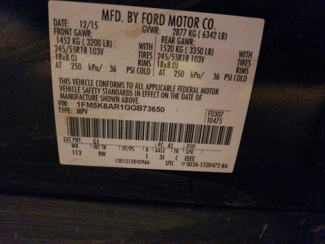 Photo 9 VIN: 1FM5K8AR1GGB73650 - FORD EXPLORER P 