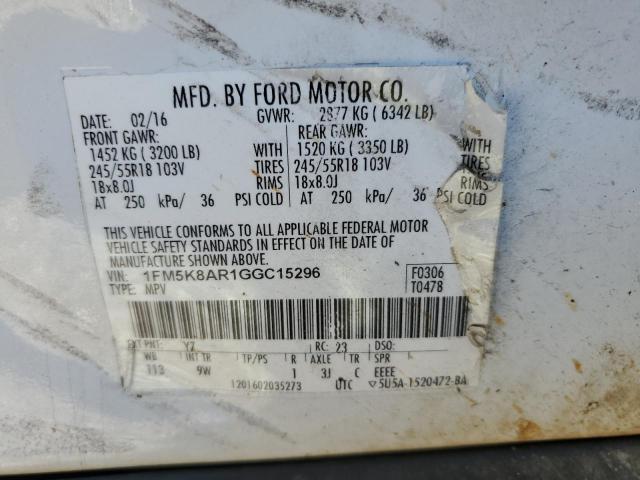 Photo 12 VIN: 1FM5K8AR1GGC15296 - FORD EXPLORER P 