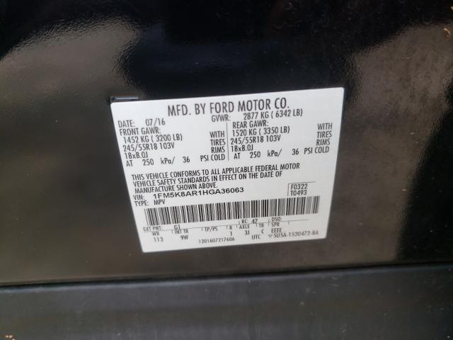 Photo 9 VIN: 1FM5K8AR1HGA36063 - FORD EXPLORER P 