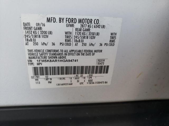 Photo 9 VIN: 1FM5K8AR1HGA94741 - FORD EXPLORER P 