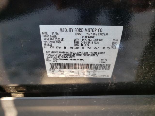 Photo 9 VIN: 1FM5K8AR1HGB34199 - FORD EXPLORER P 