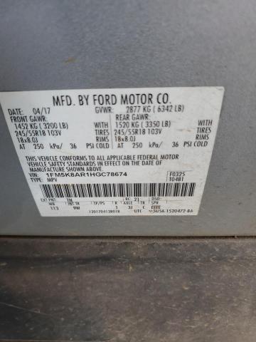 Photo 11 VIN: 1FM5K8AR1HGC78674 - FORD EXPLORER P 