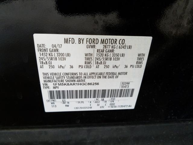 Photo 9 VIN: 1FM5K8AR1HGC86256 - FORD EXPLORER P 