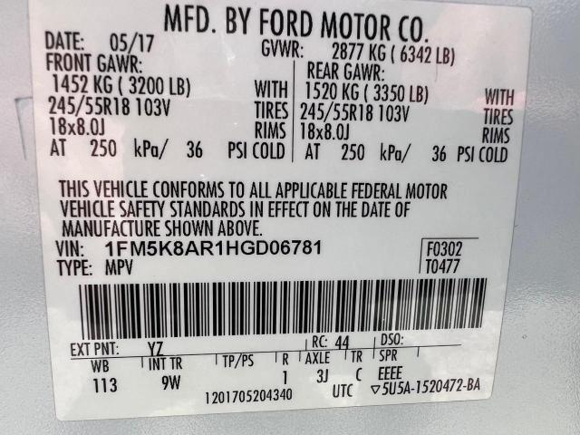 Photo 14 VIN: 1FM5K8AR1HGD06781 - FORD EXPLORER 