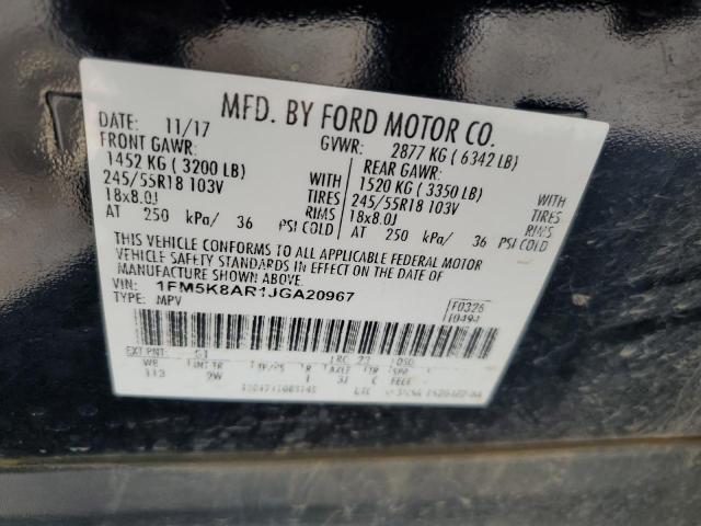 Photo 12 VIN: 1FM5K8AR1JGA20967 - FORD EXPLORER P 