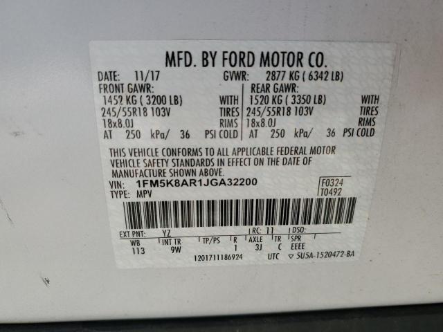 Photo 12 VIN: 1FM5K8AR1JGA32200 - FORD EXPLORER 