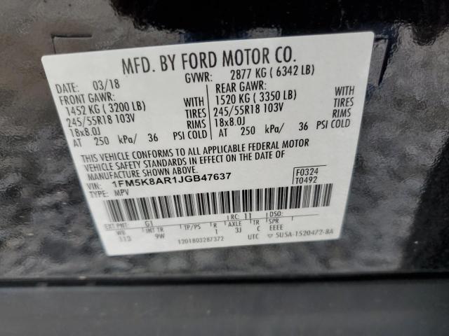 Photo 12 VIN: 1FM5K8AR1JGB47637 - FORD EXPLORER P 