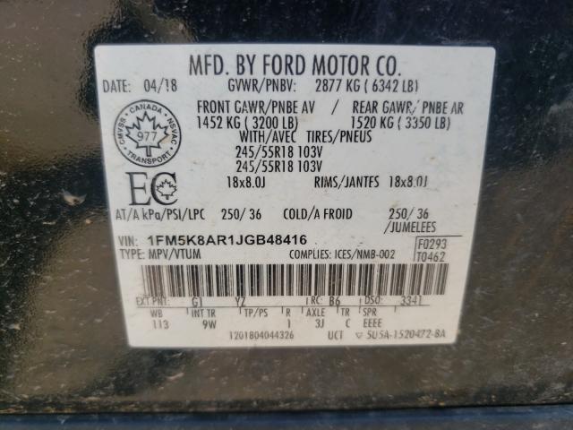 Photo 9 VIN: 1FM5K8AR1JGB48416 - FORD EXPLORER P 