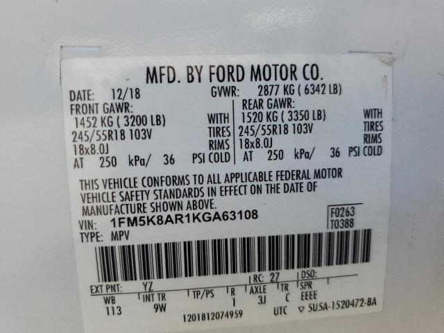 Photo 13 VIN: 1FM5K8AR1KGA63108 - FORD EXPLORER P 