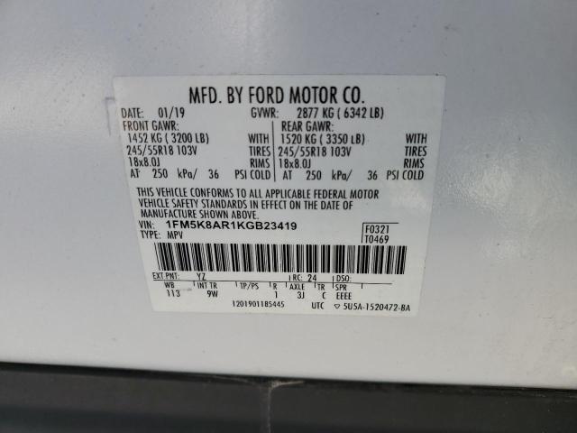 Photo 11 VIN: 1FM5K8AR1KGB23419 - FORD EXPLORER 