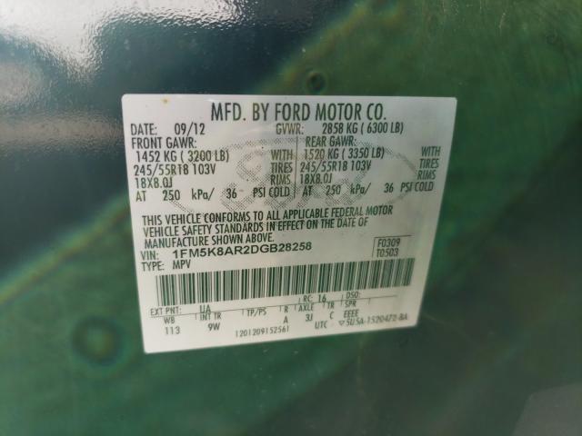 Photo 9 VIN: 1FM5K8AR2DGB28258 - FORD EXPLORER P 