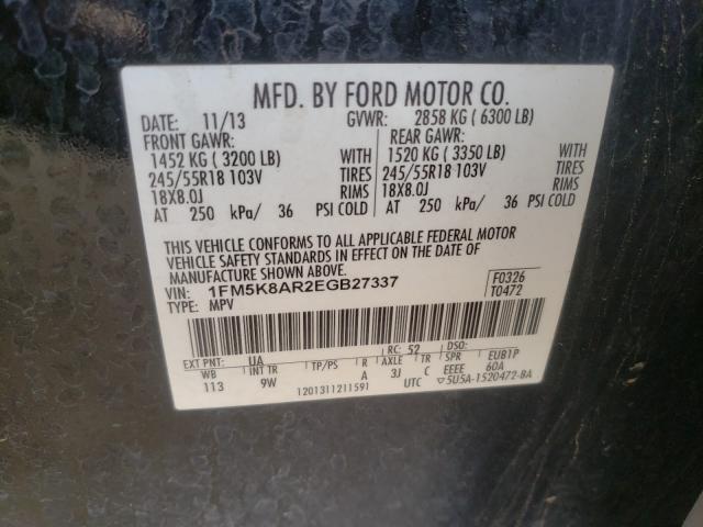 Photo 9 VIN: 1FM5K8AR2EGB27337 - FORD EXPLORER P 