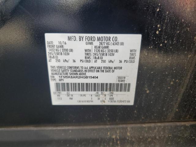 Photo 13 VIN: 1FM5K8AR2HGB15404 - FORD EXPLORER P 