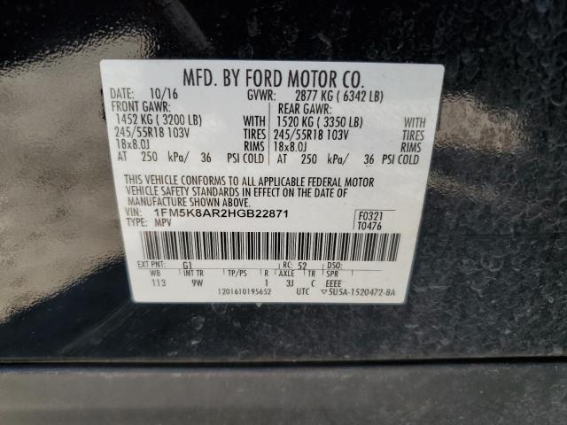 Photo 11 VIN: 1FM5K8AR2HGB22871 - FORD EXPLORER P 