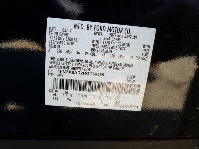 Photo 9 VIN: 1FM5K8AR2HGC56585 - FORD EXPLORER P 