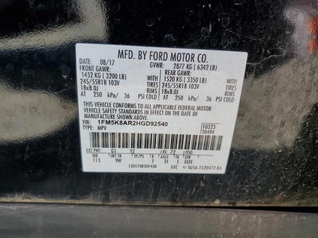 Photo 9 VIN: 1FM5K8AR2HGD92540 - FORD EXPLORER P 