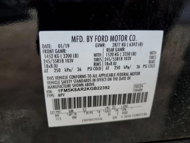 Photo 12 VIN: 1FM5K8AR2KGB22392 - FORD EXPLORER P 