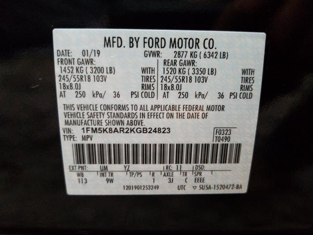 Photo 9 VIN: 1FM5K8AR2KGB24823 - FORD EXPLORER P 