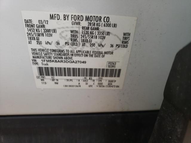 Photo 9 VIN: 1FM5K8AR3DGA27049 - FORD EXPLORER P 