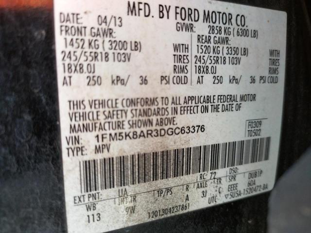 Photo 9 VIN: 1FM5K8AR3DGC63376 - FORD EXPLORER P 