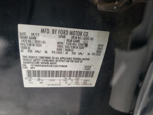 Photo 9 VIN: 1FM5K8AR3EGA70808 - FORD EXPLORER P 