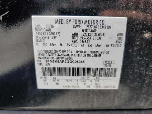 Photo 12 VIN: 1FM5K8AR3GGC08365 - FORD EXPLORER P 