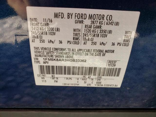 Photo 9 VIN: 1FM5K8AR3HGB33362 - FORD EXPLORER P 