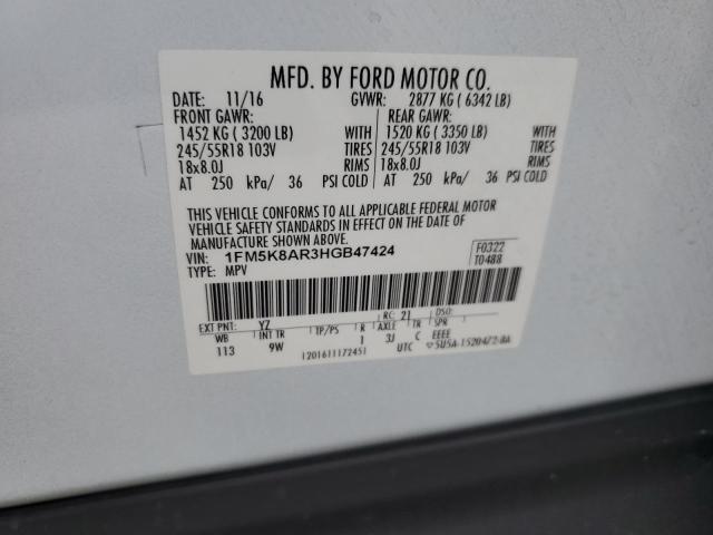 Photo 11 VIN: 1FM5K8AR3HGB47424 - FORD EXPLORER 