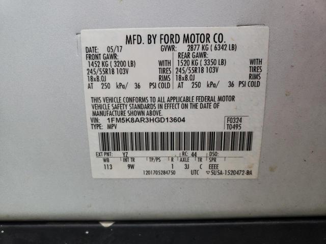 Photo 9 VIN: 1FM5K8AR3HGD13604 - FORD EXPLORER P 