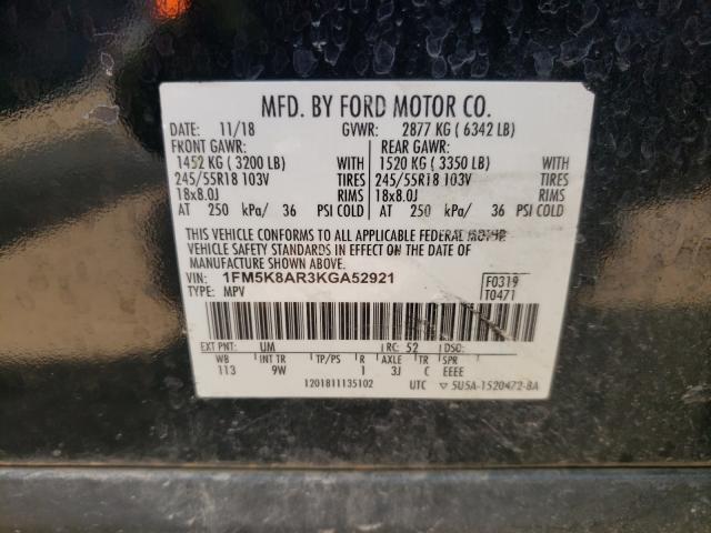 Photo 9 VIN: 1FM5K8AR3KGA52921 - FORD EXPLORER P 