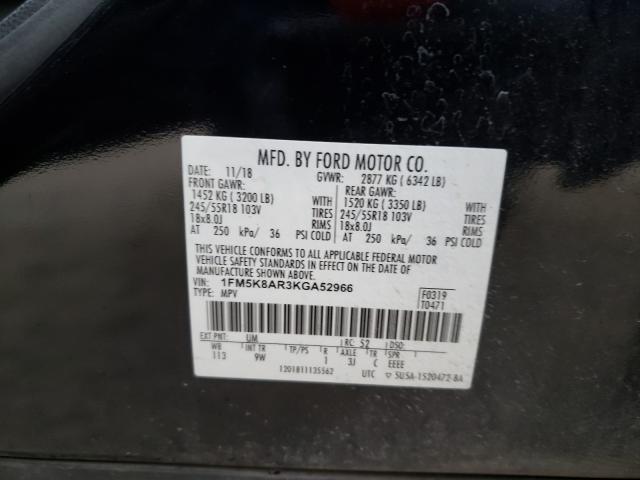 Photo 9 VIN: 1FM5K8AR3KGA52966 - FORD EXPLORER P 