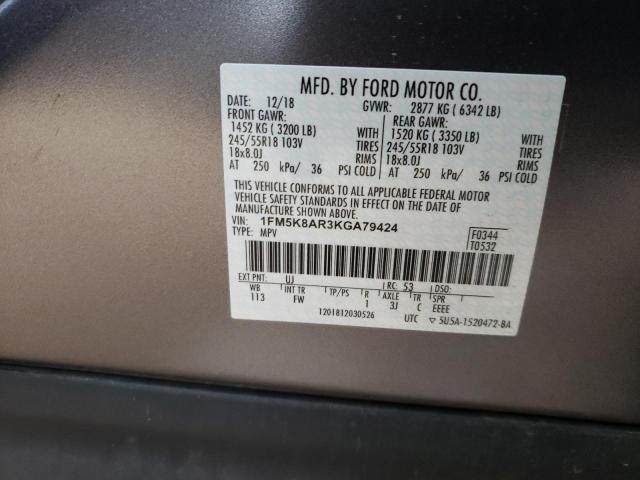 Photo 9 VIN: 1FM5K8AR3KGA79424 - FORD EXPLORER P 