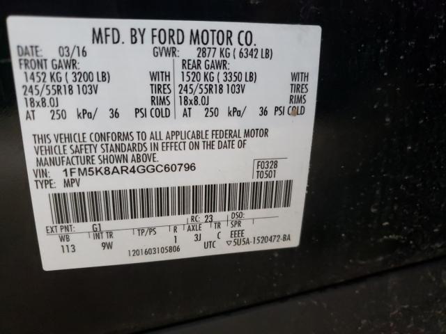 Photo 9 VIN: 1FM5K8AR4GGC60796 - FORD EXPLORER P 