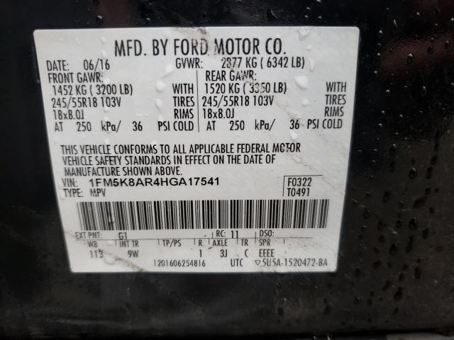 Photo 9 VIN: 1FM5K8AR4HGA17541 - FORD EXPLORER P 