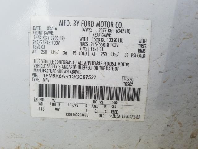 Photo 9 VIN: 1FM5K8AR4HGA79487 - FORD EXPLORER P 