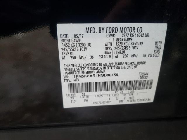 Photo 12 VIN: 1FM5K8AR4HGD06158 - FORD EXPLORER P 