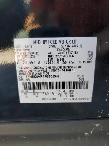 Photo 12 VIN: 1FM5K8AR4JGB58549 - FORD EXPLORER P 