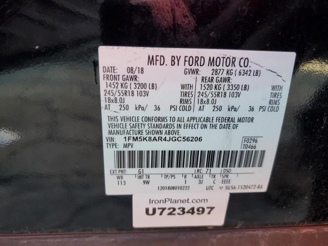 Photo 11 VIN: 1FM5K8AR4JGC56206 - FORD EXPLORER 