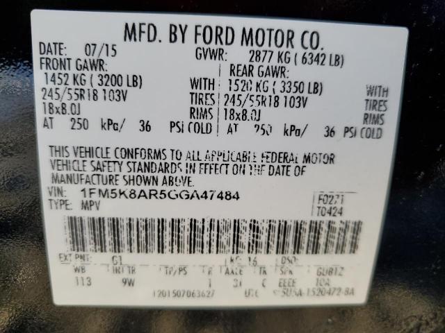 Photo 12 VIN: 1FM5K8AR5GGA47484 - FORD EXPLORER 