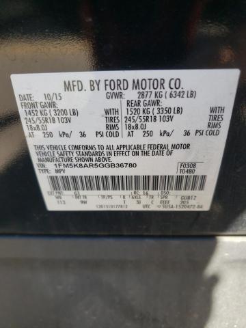 Photo 13 VIN: 1FM5K8AR5GGB36780 - FORD EXPLORER 