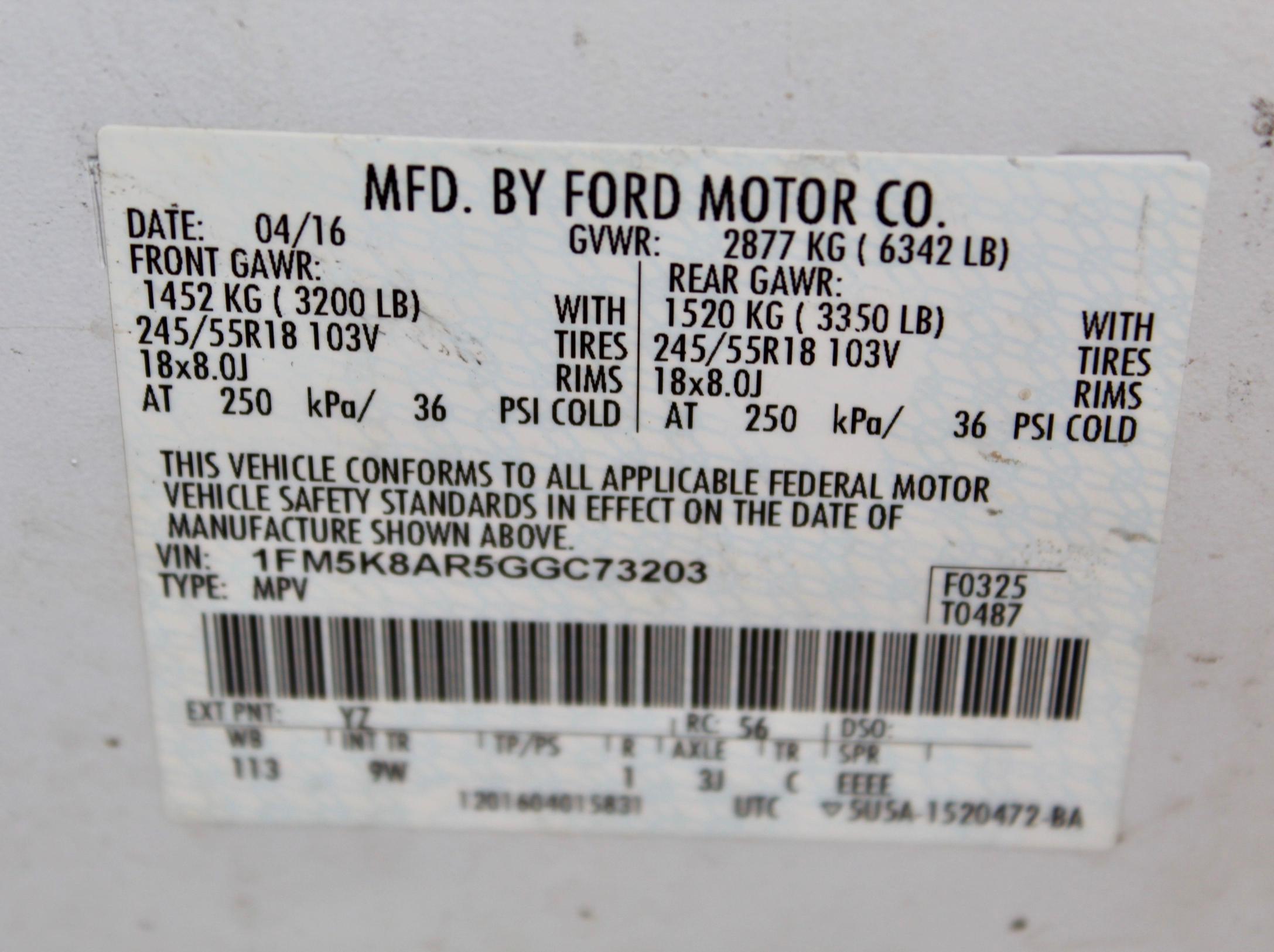 Photo 9 VIN: 1FM5K8AR5GGC73203 - FORD EXPLORER P 