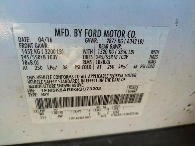 Photo 9 VIN: 1FM5K8AR5GGC73203 - FORD EXPLORER P 