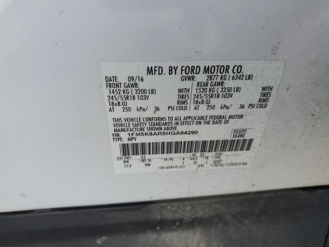 Photo 11 VIN: 1FM5K8AR5HGA94290 - FORD EXPLORER 