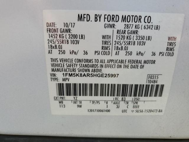 Photo 12 VIN: 1FM5K8AR5HGE25997 - FORD EXPLORER P 